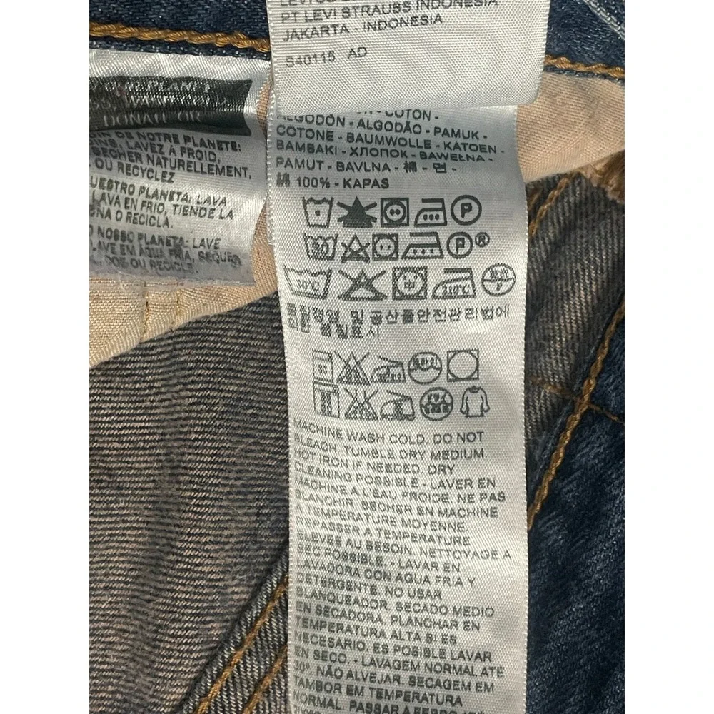 Levis 501 CT Custom Tapered‎ Jeans Mens 35x28 Medium Wash Blue Button Fly Denim